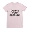 delete your account Ladies Fitted T-Shirt