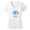 retro los angeles 1984 olympic games Women's V-Neck T-Shirt