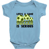 life's a game soccer Baby Onesie