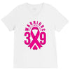 end breast cancer   39 warriors V-Neck Tee