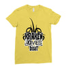 Kraken Loves Boat Ladies Fitted T-Shirt