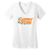 summer time Women's V-Neck T-Shirt