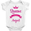 queens are born in august Baby Onesie