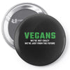 Vegans We're Not Crazy We're Just From The Future White Pin-back button