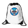 lucha libre   blue Drawstring Bags