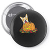 corgi pumpkin Pin-back button