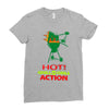 hot grill on grill action Ladies Fitted T-Shirt