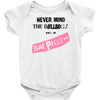 never mind the bulldogs Baby Bodysuit