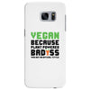 vegan because plant powered badass was not an offical tittle black Samsung Galaxy S7 Edge