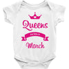 queens are born in march Baby Onesie