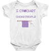 i crochet so i don't choke people save a life, send yarn Baby Bodysuit