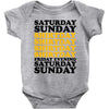 saturday sunday shitday Baby Onesie