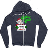 heapy new year funny santa claus christmas Zipper Hoodie