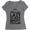 this is my lazy ghost costume 2 Women's Triblend Scoop T-shirt