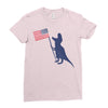Patriotic T-Rex Ladies Fitted T-Shirt