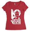 a woman's place is in the resistance Women's Triblend Scoop T-shirt