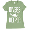 ow divers do it deeper Ladies Fitted T-Shirt