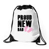 proud new girl Drawstring Bags