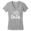 Only the Best Dads get Promoted to Papa Women's V-Neck T-Shirt