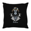 gorilla bikers Throw Pillow
