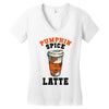 pumpkin space latte Women's V-Neck T-Shirt