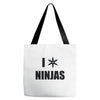 i heart ninjas Tote Bags