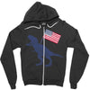 Patriotic T-Rex Zipper Hoodie