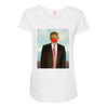 Rene Magritte Parody Impeach Trump Maternity Scoop Neck T-shirt