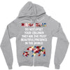 mama bear message Zipper Hoodie