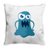 angry monster Throw Pillow