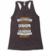 Super Cool Grandpa Of A Freaking Awesome Grandson Racerback Tank