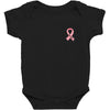 breast cancer ribbon survivor pocket Baby Bodysuit
