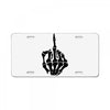 middle finger skeleton bone skull grafitti art License Plate