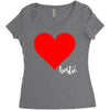 Besties Heart Family Matching Women's Triblend Scoop T-shirt