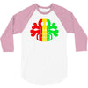 rasta skull and crossbones reggae dub club rave 3/4 Sleeve Shirt