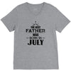 The Best Father Was Born In July V-Neck Tee