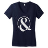 of mice and men ampersanarchy2 Women's V-Neck T-Shirt