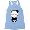angry panda rainbow Racerback Tank