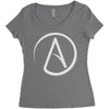 atheist atheism atheismus Women's Triblend Scoop T-shirt