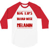 big lips natural hair 3/4 Sleeve Shirt