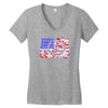american flag peace Women's V-Neck T-Shirt