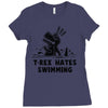 trex hates swimming Ladies Fitted T-Shirt