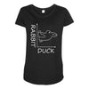 rabbit duck white Maternity Scoop Neck T-shirt