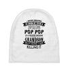 Super Cool Pop Pop Of A Freaking Awesome Grandson Baby Beanies