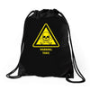 toxic hazard laboratory poison substance warning Drawstring Bags