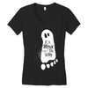 eat drink and be scary Women's V-Neck T-Shirt