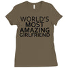 worlds most amazing girlfriend Ladies Fitted T-Shirt