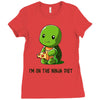 ninja diet (green) Ladies Fitted T-Shirt
