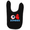 i heart zombies scary eye bloody heart halloween Baby Bibs
