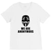 we are anonymous tshirt pipa sopa acta v for vendetta hacker's t shirt V-Neck Tee